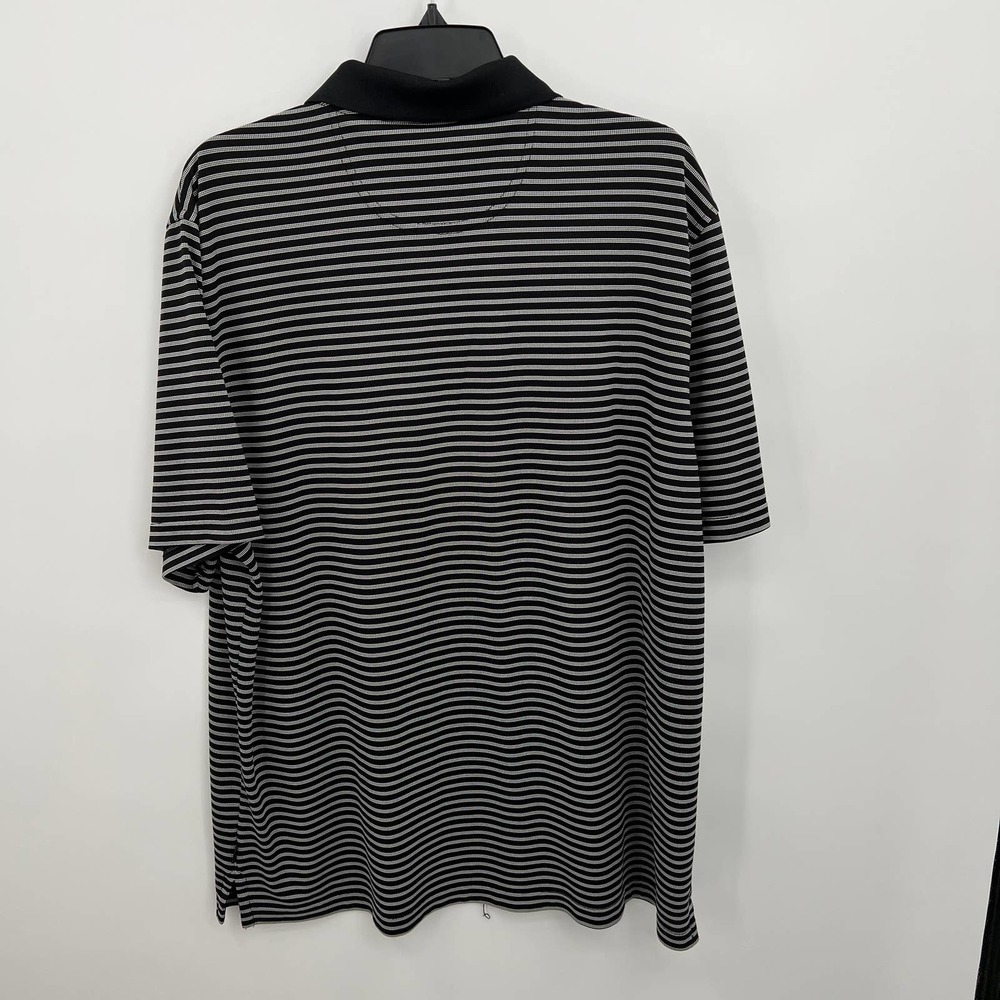 Greg Norman for Tasso Elba Men's Black Five Iron Play Dry Polo Size XL - Picture 2 of 4